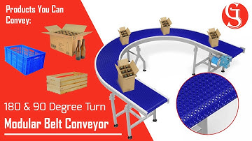 180 & 90 Degree Turn Modular Conveyor | S.G. Conveyors & Automations
