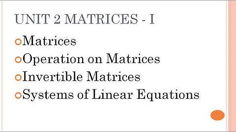 Mathematics || BCA || BCS012 || BLOCK-1 || UNIT - 2 || MATRICES ||Invertible Matrices IN HINDI