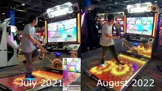 #Dancerush_Stardom Crazy Shuffle Yooh 1 Year Comparison by Chespie_Max