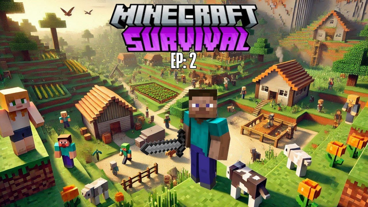 I Found a Village in Minecraft | mcpe Survival series bangla EP#2 - YouTube