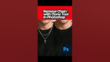 Remove Chain with clone Tool in photoshop |clone source| advance clone| #photoshop #utubeshorts