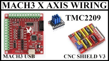 CNC BUILD PART 31 - WIRING MACH3 USB BOB + CNC V3 SHIELD + TMC2209 DRIVER FOR X AXIS
