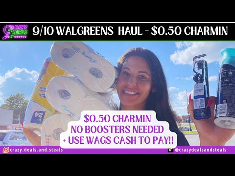 ?$0.50 CHARMIN TOILET PAPER?NO BOOSTER NEEDED + USE WAGS CASH TO PAY!! ?9/10 WALGREENS HAUL?