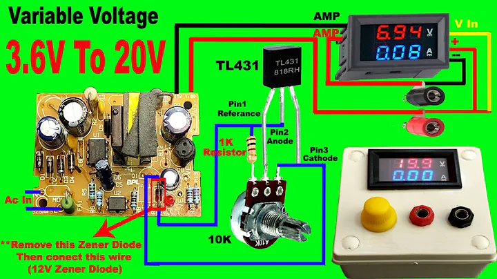 Convert any fixed voltage adapter to variable voltage output (3.6v - 20v)