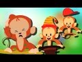 cinco pequenos macacos rima | rimas de berçário das crianças | compilação rimas