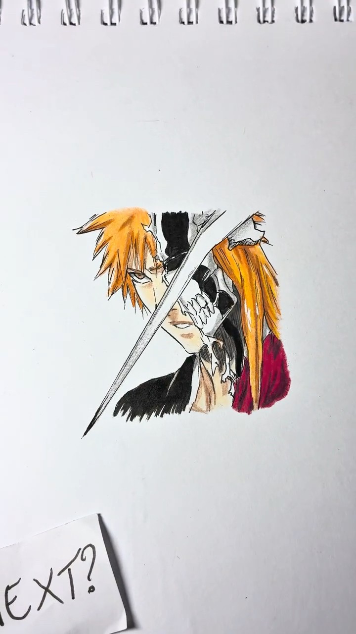 Drawing Ichigo Kurosaki #drawing #art #ichigo #bleach #anime - YouTube