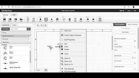 PartSim Software for Electrical Circuits
