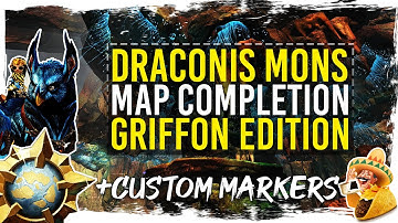 Guild Wars 2 - Draconis Mons Map Completion with Custom Markers