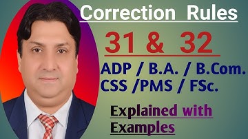 Correction  Rules | Detection of Errors | Rules of Correction  for CSS , ADP ,B.com |