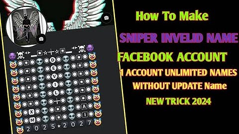 How to Make INVELID Emoji Name Account on Facebook 2023 | Create SNIPER Emoji Name Facebook ID 2023