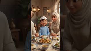 The Child Who Never Forgot to Say Bismillah 🤲🌙 | Islamic Story for Kids #Shorts  #islamickids