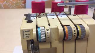 Threading  an OLD Serger I Found at a Yard Sale!  How to Thread a Singer 14U52A