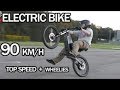 Electric bike 90kmh top speed  wheelies  stealth electric bikes