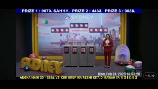 LIVE SDY LOTTO SENIN 24 FEBRUARI 2025 || LIVE DRAW SYDNEY LOTTO TERCEPAT