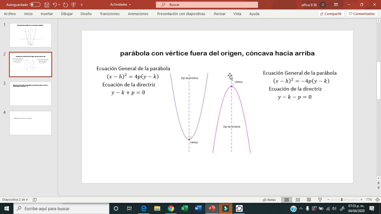 ELEMENTOS DE UNA PARABOLA2 YouTube