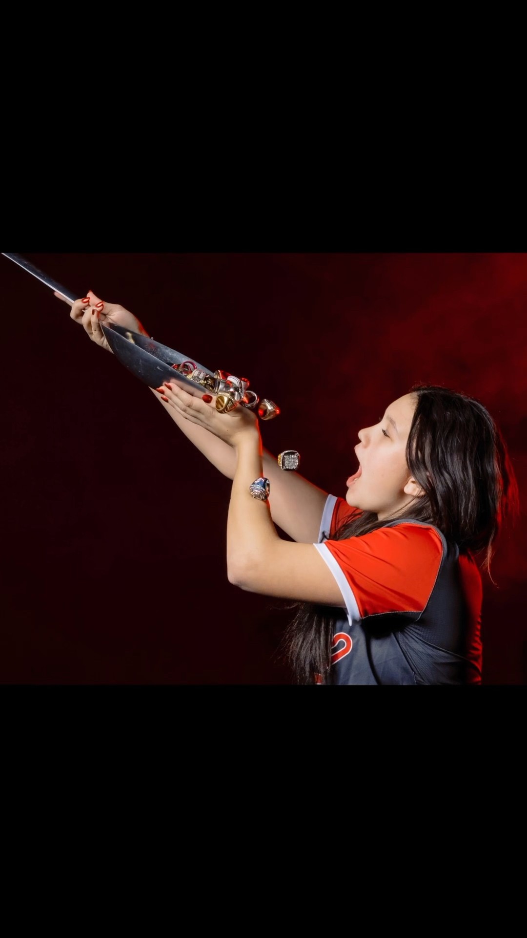 All the rings! The winning never stops! #ATE #sportsphotography #softball