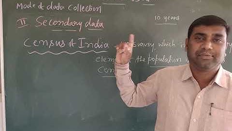 Sources of secondary data