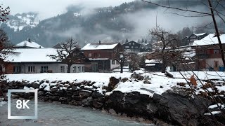 8K River Sounds in Lauterbrunnen, Switzerland for Sleep, Nature