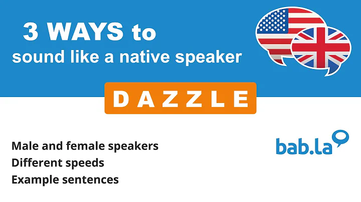 DAZZLE pronunciation | Improve your language with bab.la