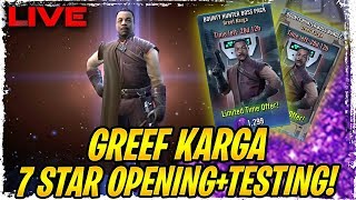 GREEF KARGA 7 STAR PACK OPENING + TESTING LIVE! Captain Rex/BB-8 for the Bounty Hunters!