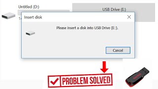 how to fix insert disk into the usb drive problem