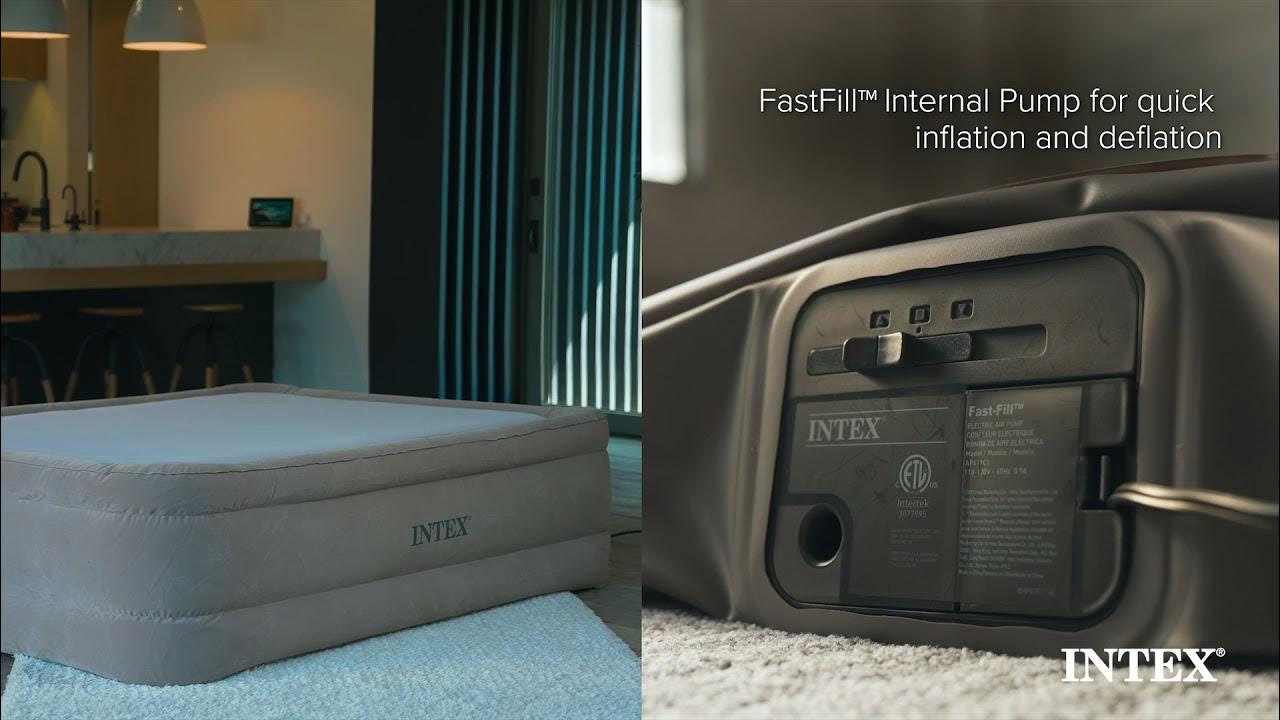 Intex Cama Hinchable - Dura-Beam Deluxe Ultra Plush Headboard Queen 