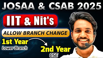 🔔 IIT & NIT Branch Change Rules + Major New Updates in JoSAA Counselling 2025!