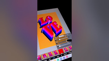 How to make 3D lettering in IBIS PAINT X #ibispaintx #shorts #3dartworks