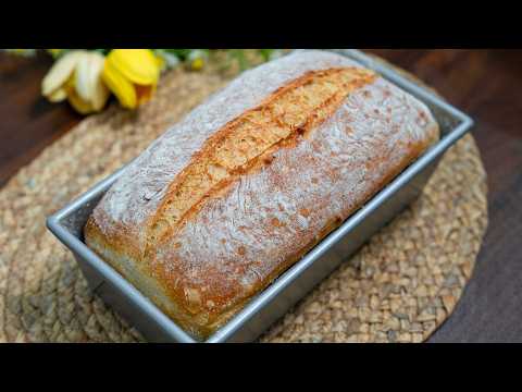 Less than 10 minutes! Just 4 steps, no long wait. Country-style bread!