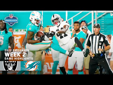 Las Vegas Raiders vs. Miami Dolphins Preseason Week 2 Highlights | 2022 NFL Season