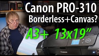Canon PRO-310 borderless canvas printing. Create 13x19" canvas art prints