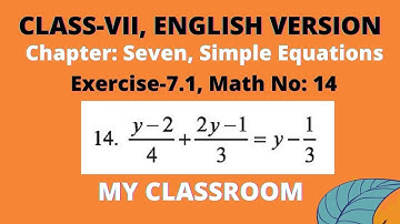 Class Seven Math (EV) Exercise 7.1, Math No-14 ll সপ্তম শ্রেণির গণিত অনুশীলনী ৭.১ ll My Classroom