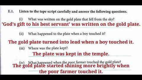 Class 3 English Reader Unit 3 Tape script The plate of gold Part 2 540p