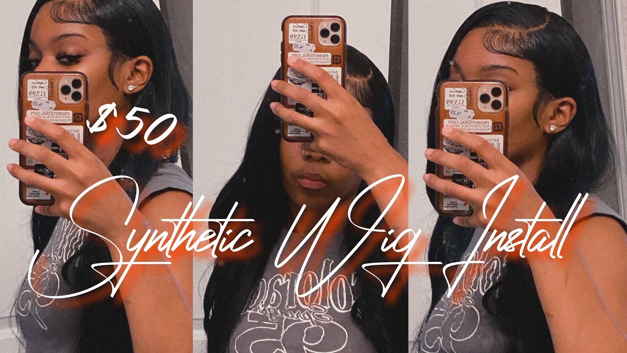$50 SYNTHETIC WIG INSTALL?! Watch me melt the lace!! 