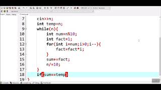 How to check whether a number is a strong number or not in C++