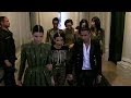 EXCLUSIVE - Kim Kardashian and Kendall Jenner leave Balmain with fellow models and Olivier Rousteing