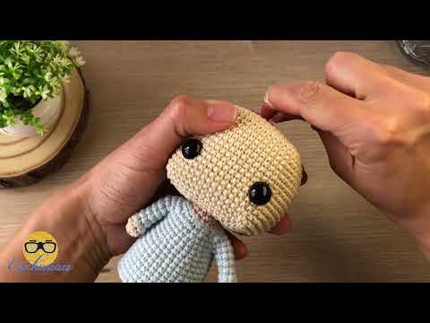 How to attach the head to the body of your crochet doll NO SEWING REQUIRED | Easy Amigurumi Tutorial