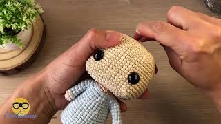 How to attach the head to the body of your crochet doll NO SEWING REQUIRED | Easy Amigurumi Tutorial