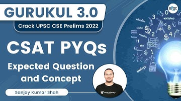 Expected Question and Concept | CSAT PYQs | Sanjay Kumar Shah | UPSC 101