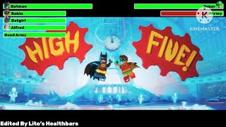 The LEGO Batman Movie (2017) Final Battle with healthbars