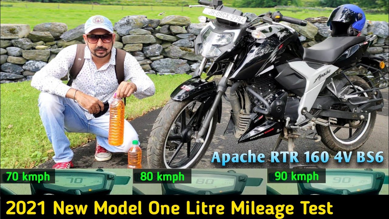 Tvs Apache Rtr 160 4v 17 63 Ps 21 1 Litre Mileage Test Video Price Ride Review Pros Cons Youtube