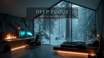 Blizzard Study ⋅ Deep Focus in Arctic Workspace