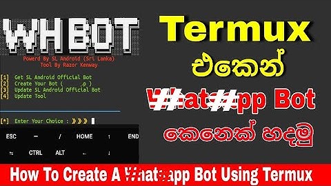 Whatsapp එකට බොට් කෙනෙක් හදමු 😍 |How To Create A Bot Using Termux | Step-by-Step Tutorial