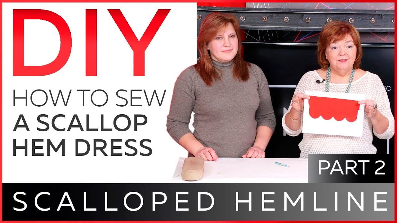 DIY: How to sew a scallop hem dress. How to make scalloped hemline