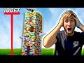 Spending 24 Hours In 5 Story LEGO Tower!