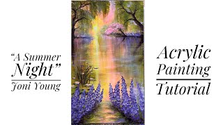 How To Paint A SUMMER NIGHT 🎨 Step by step tutorial in Acrylic by Joni Young Art 7,829 views 2 months ago 51 minutes