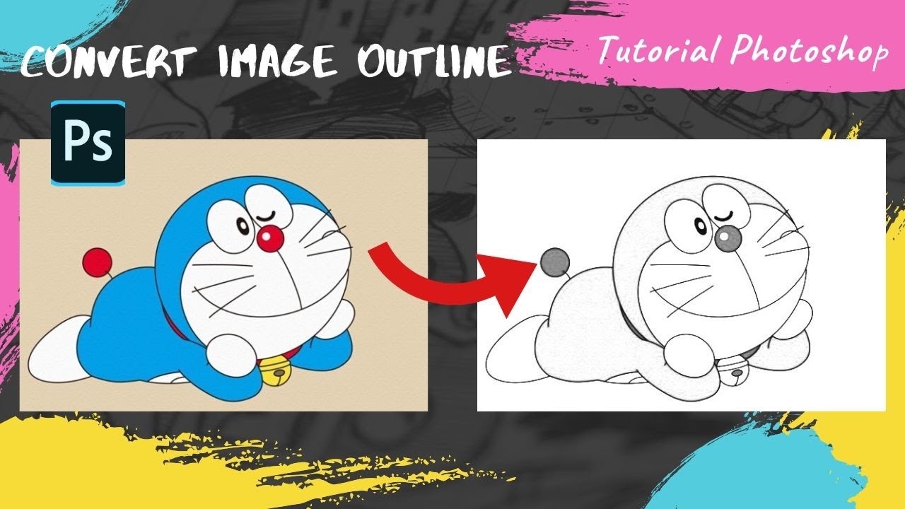 How To Convert image into outline in photoshop [easy tutorial] - YouTube