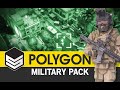 Polygon military pack  trailer 3d low poly art for games by syntystudios