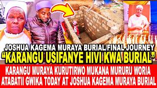 KARANGU MURAYA RECEIVES A STERN WARNING FOR HIS ACTIONS TODAY AT JOSHUA KAGEMA MURAYA'S BURIAL