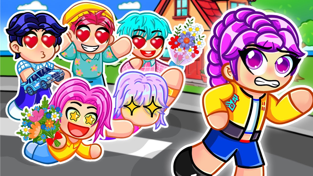 Пятерняшки гонятся за малышкой Руми в Roblox! | Охотники на демонов K-pop